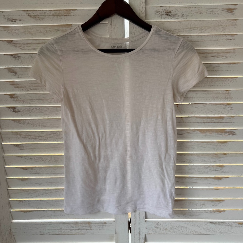 Express | Crewneck Short Sleeve Burnout Tee
